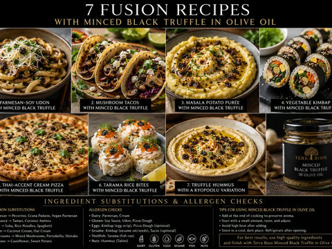 7 Fusion Recipes with Minced Black Truffle in Olive Oil