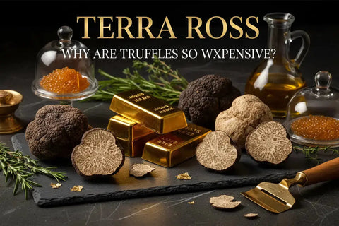 Fresh black and white truffles illustrating the key factors that influence truffle prices and market value