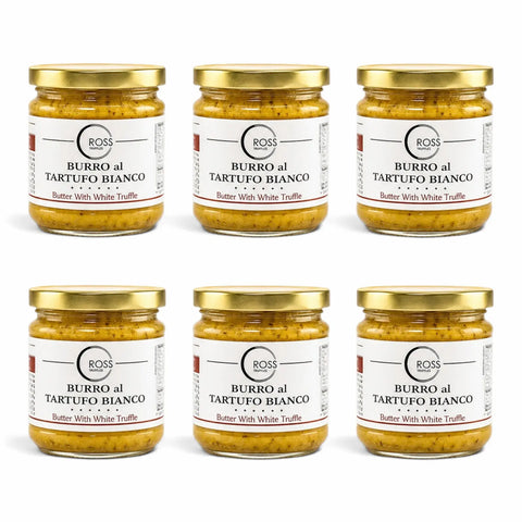 Twelve 160 g jars of White Truffle Butter with 6% Tuber borchii